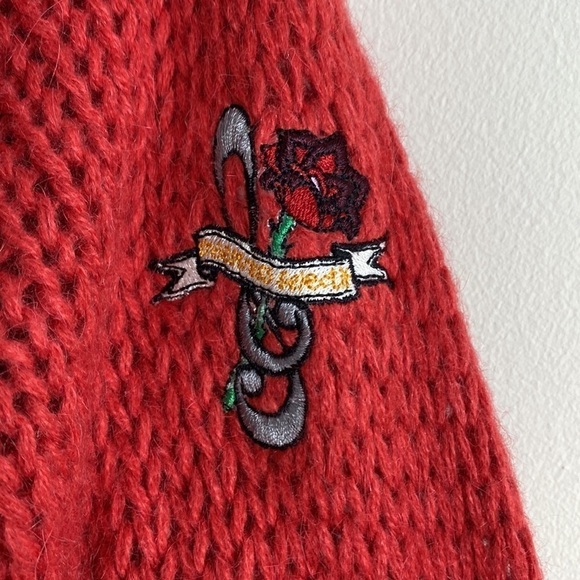 Odd MOLLY ANTHROPOLOGIE Mohair Blend Knit Tie Front Open Cardigan Sweater - Picture 5 of 10